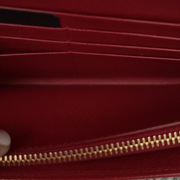 Prada Saffiano Red Leather Heart Wallet - Picture 7 of 16